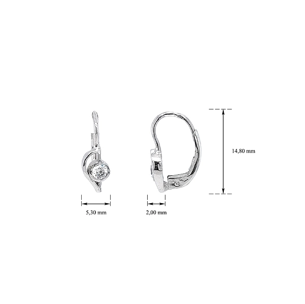 Elegant White Gold Earrings with a Touch of Luxury
