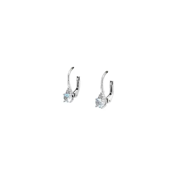 White Gold Topaz Earrings