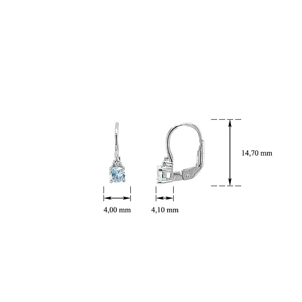 White Gold Topaz Earrings