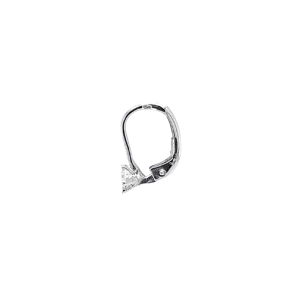 Earrings with White Gold Zircons
