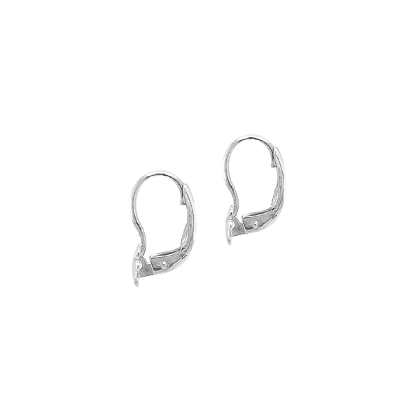 Gold Cloverleaf Earrings with Zircons