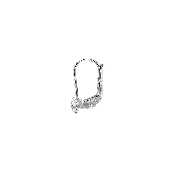 Earrings Quatrefoil with White Gold Zircons