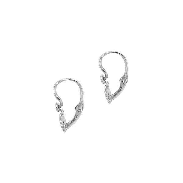 Gold Children's Clover Earrings with Zircones