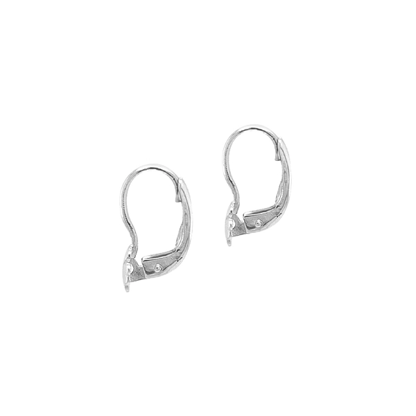 Gold Earrings Quatrefoil with Zircons