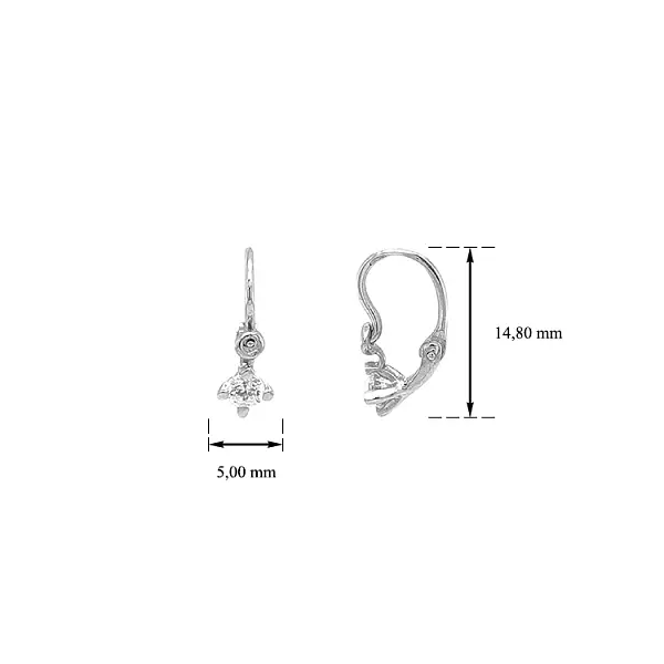 Golden Children Earrings with Zircones