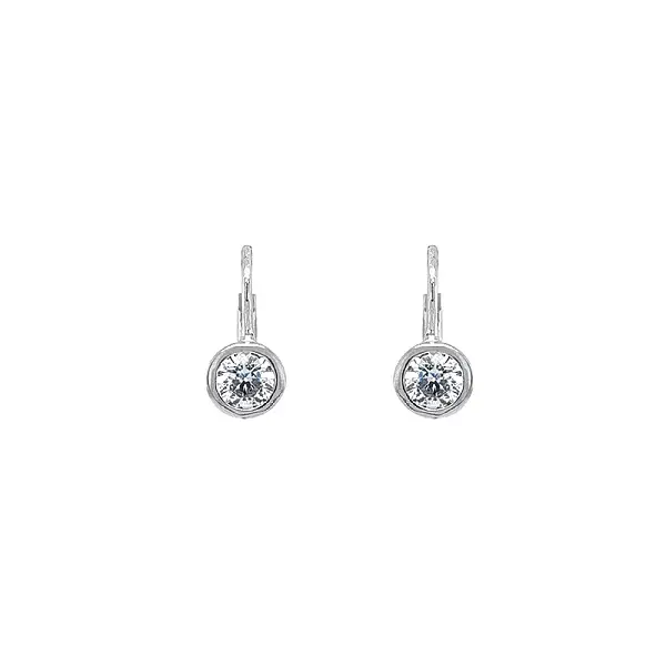 White Gold Earrings with Zircon - A Piece of Elegance for Every Day