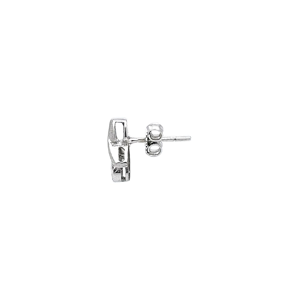 Elegant White Gold Earrings with Shining Zircon
