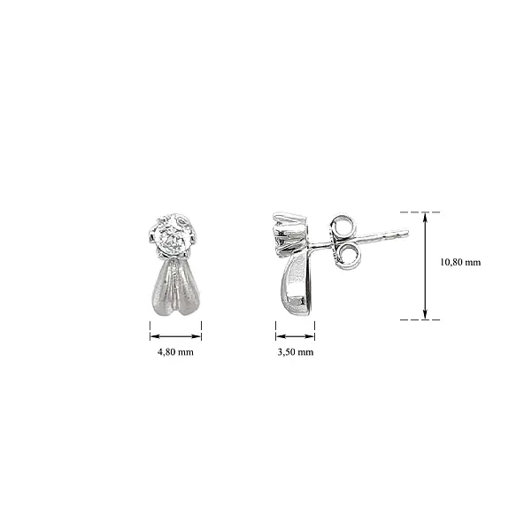 Elegant White Gold Earrings with Minimalist Design