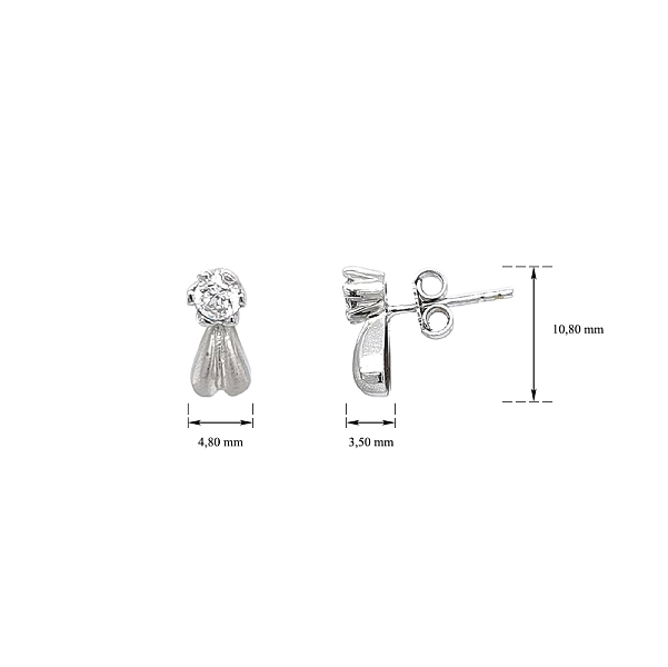 Elegant White Gold Earrings with Minimalist Design
