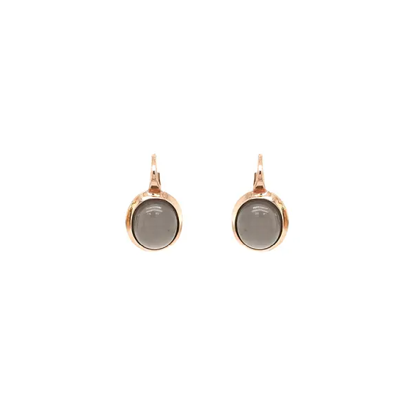 Gold Earrings with Quartz