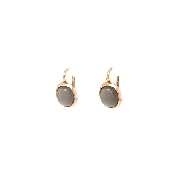 Gold Earrings with Quartz