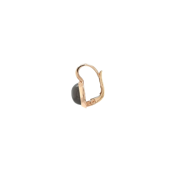 Gold Earrings with Grey Stone