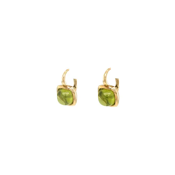 Gold Earrings with Peridot