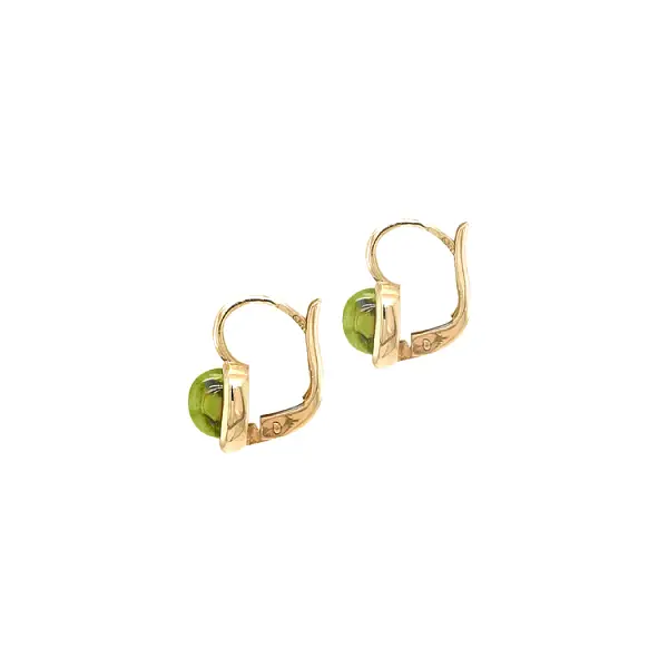 Gold Earrings with Peridot