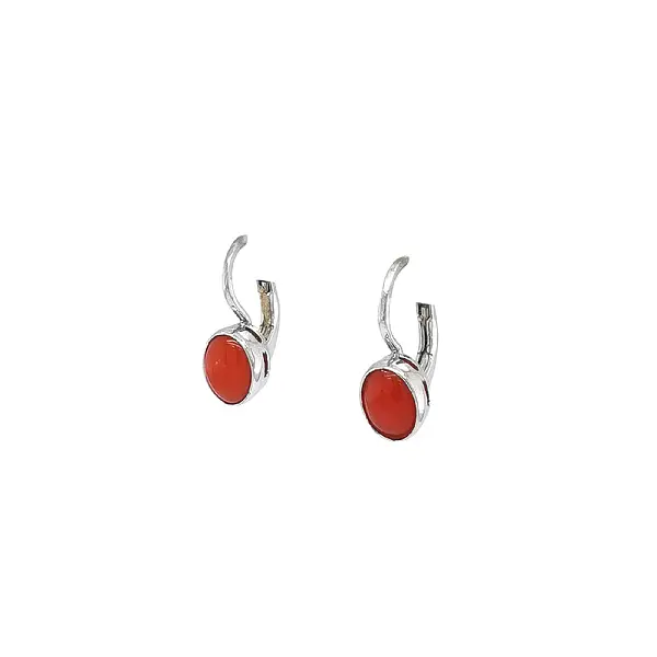 Coral and White Gold Earrings for Unique Style