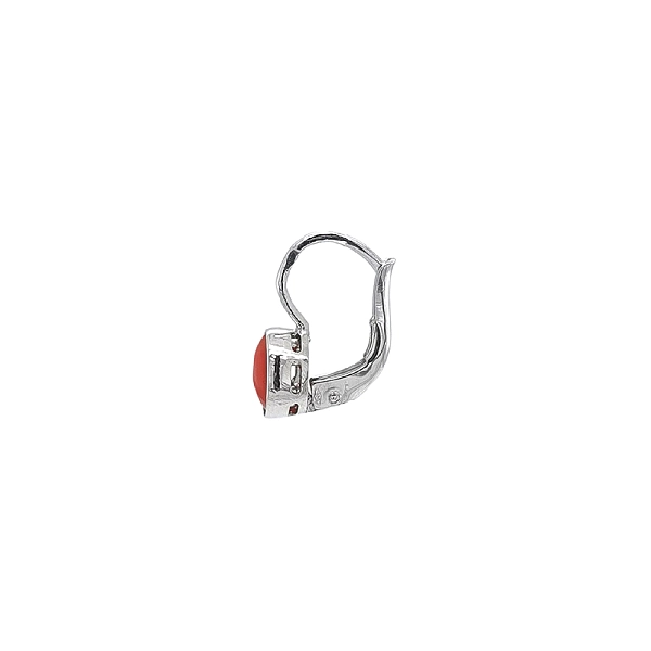 Coral and White Gold Earrings for Unique Style