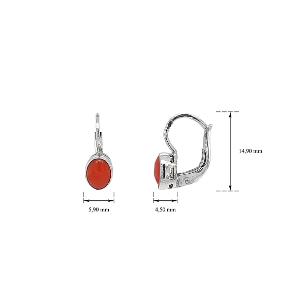 Coral and White Gold Earrings for Unique Style