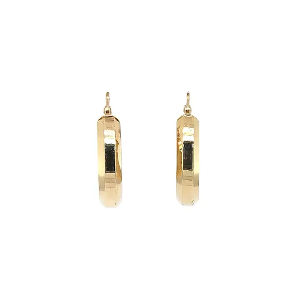 Elegant Yellow Gold Hoop Earrings