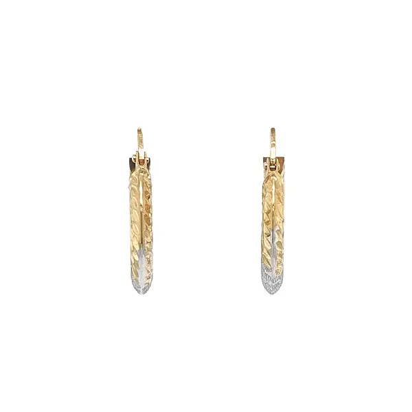 Elegant Two-Tone Gold Hoop Earrings