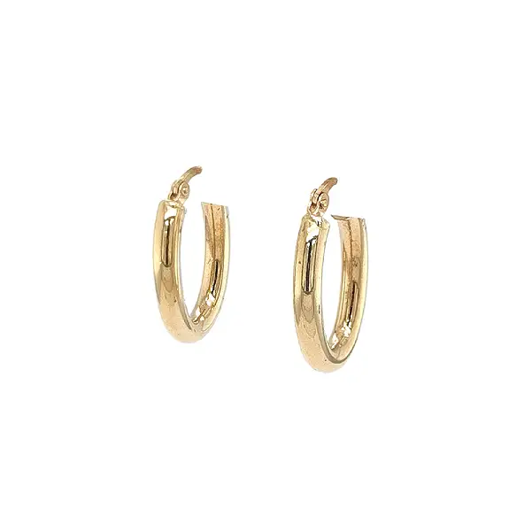 Elegant Yellow Gold Oval Earrings