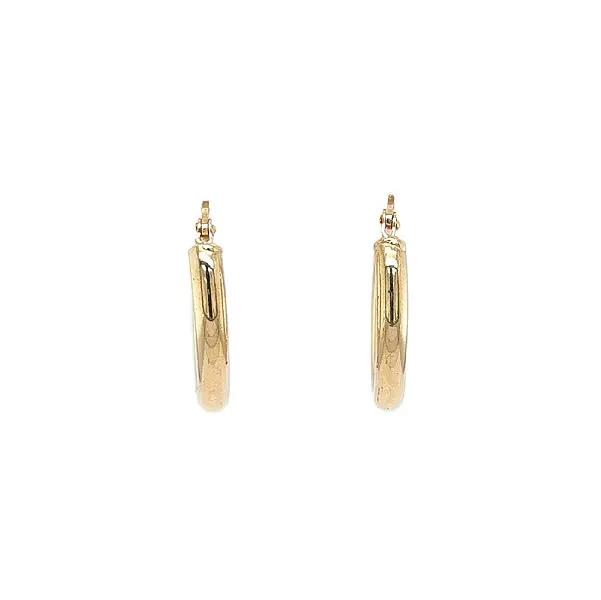 Elegant Yellow Gold Oval Earrings