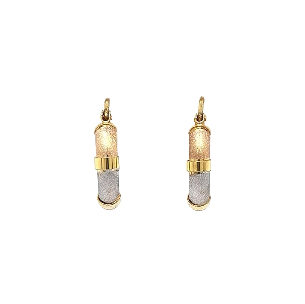 Elegant Tricolor Gold Hoop Earrings
