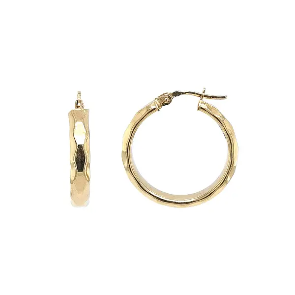 Earrings in Gold with Fine Textured Design