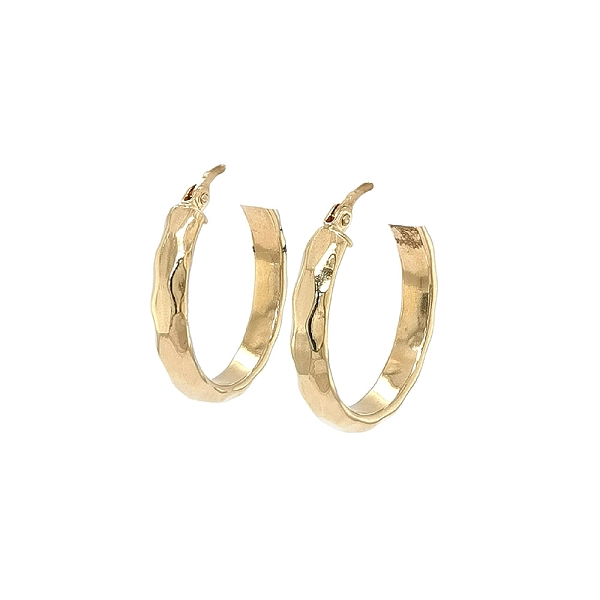 Earrings in Gold with Fine Textured Design