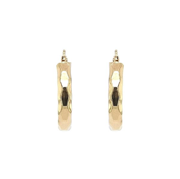Earrings in Gold with Fine Textured Design