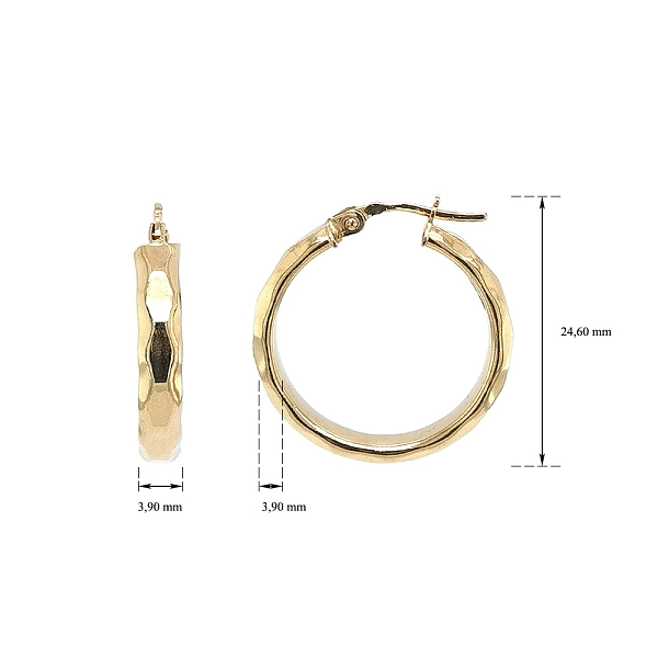 Earrings in Gold with Fine Textured Design