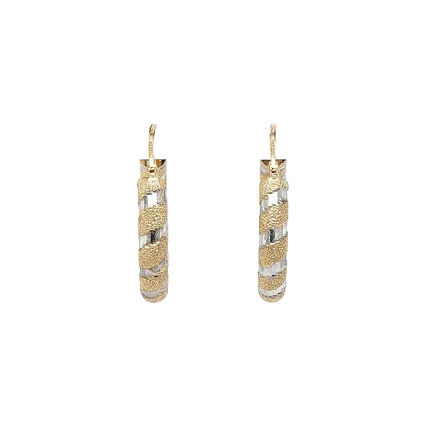 Elegant Round Earrings with Modern Contrast Design