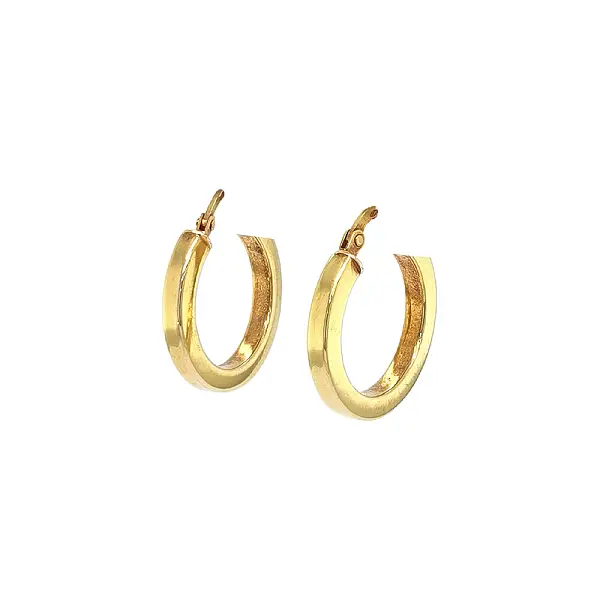 Elegant Yellow Gold Hoop Earrings