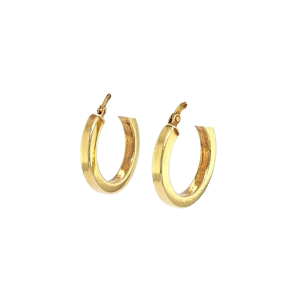 Elegant Yellow Gold Hoop Earrings