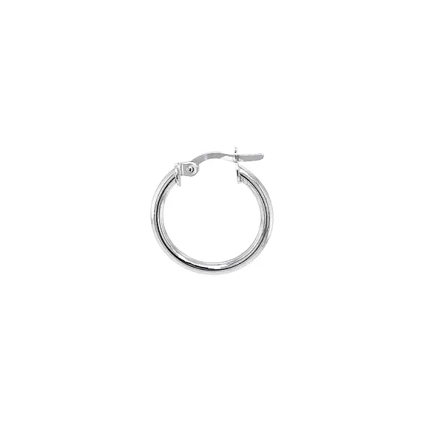 White Gold Round Earrings