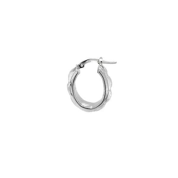 White Gold Round Earrings