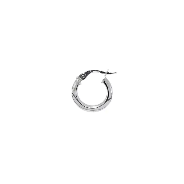 White Gold Round Earrings