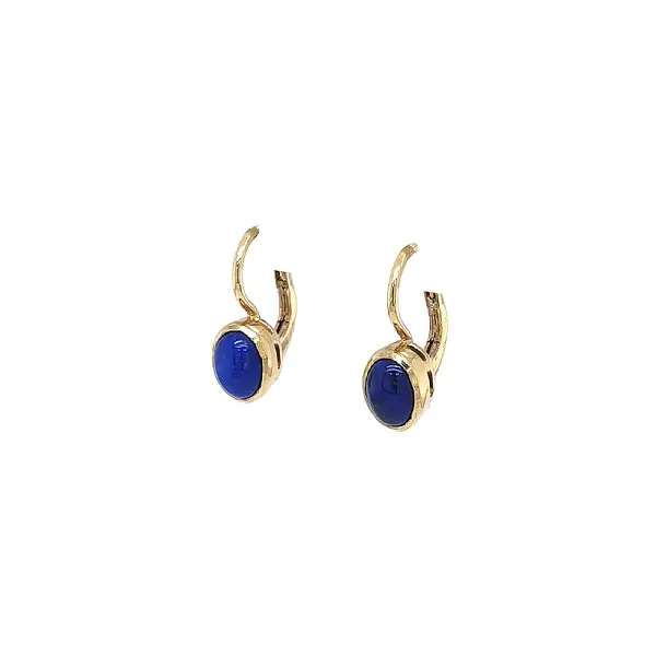 Gold Earrings with Lapis Lazuli - Delicacy and Strength in One Jewel