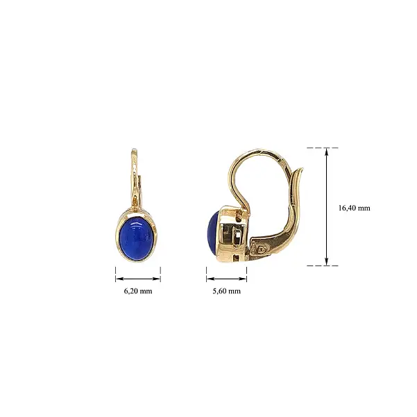 Gold Earrings with Lapis Lazuli - Delicacy and Strength in One Jewel