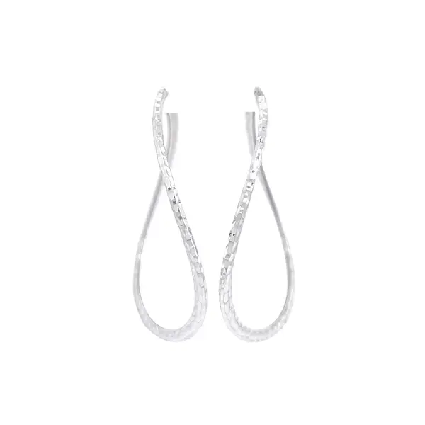White Gold Round Earrings