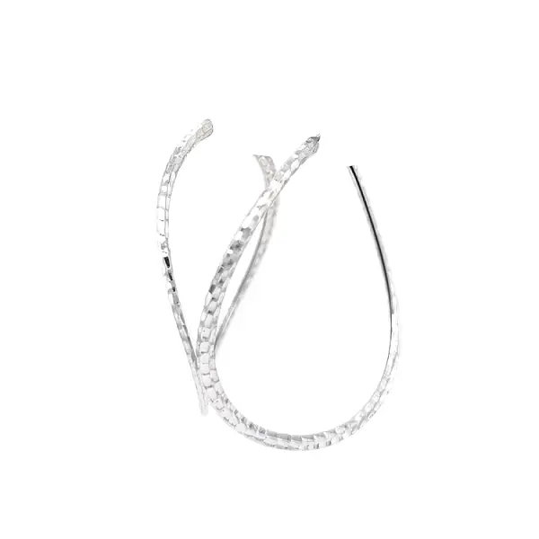 White Gold Round Earrings