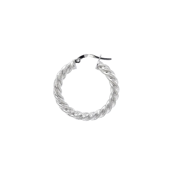 White Gold Round Earrings