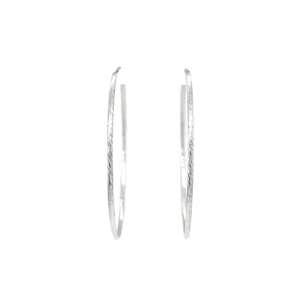 White Gold Round Earrings