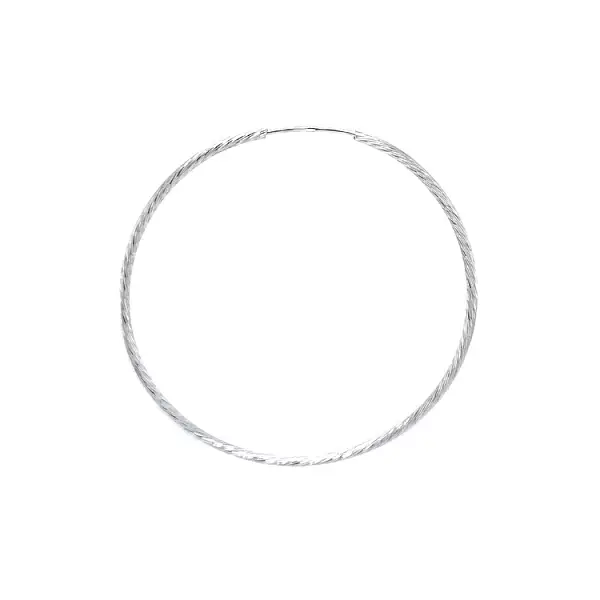 White Gold Round Earrings