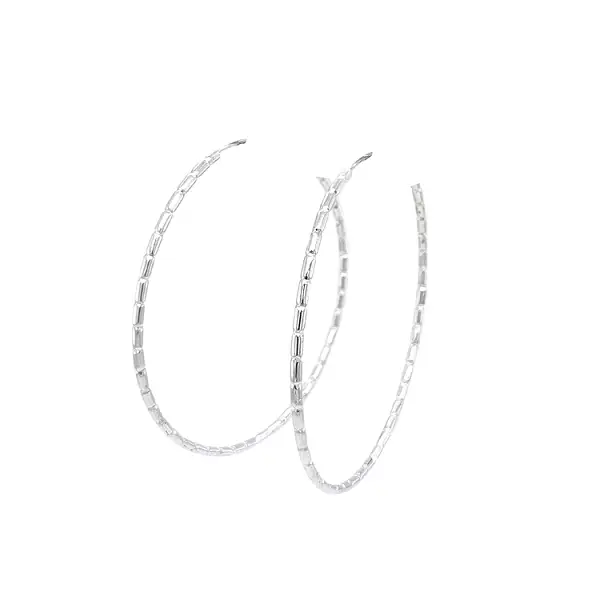 White Gold Round Earrings