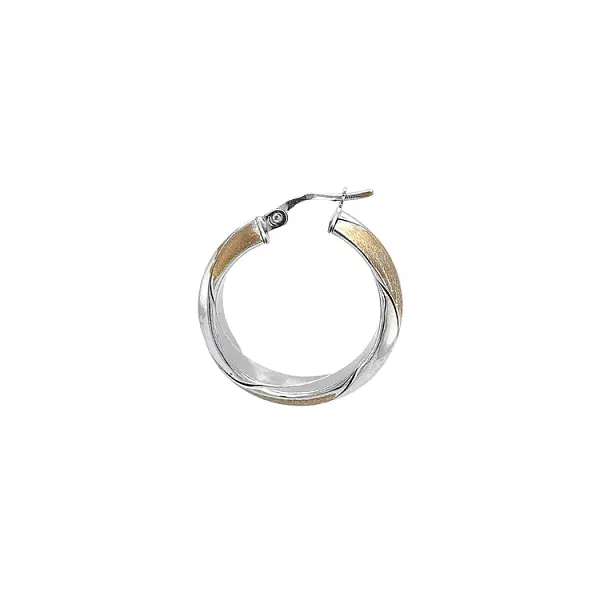 Round Earrings made of Combination Gold