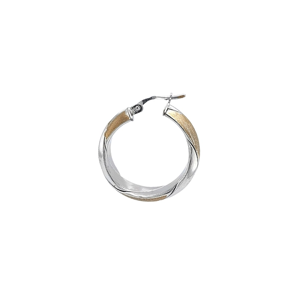Round Earrings made of Combination Gold
