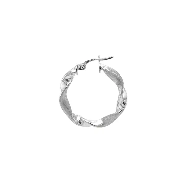 White Gold Round Earrings