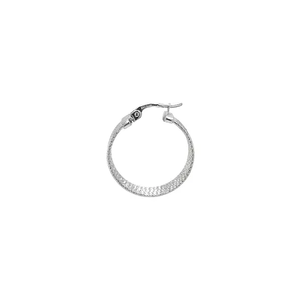 White Gold Round Earrings