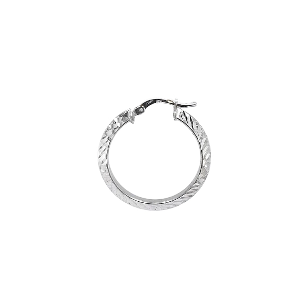 White Gold Round Earrings