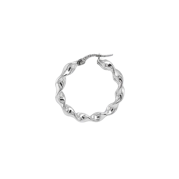 White Gold Round Earrings